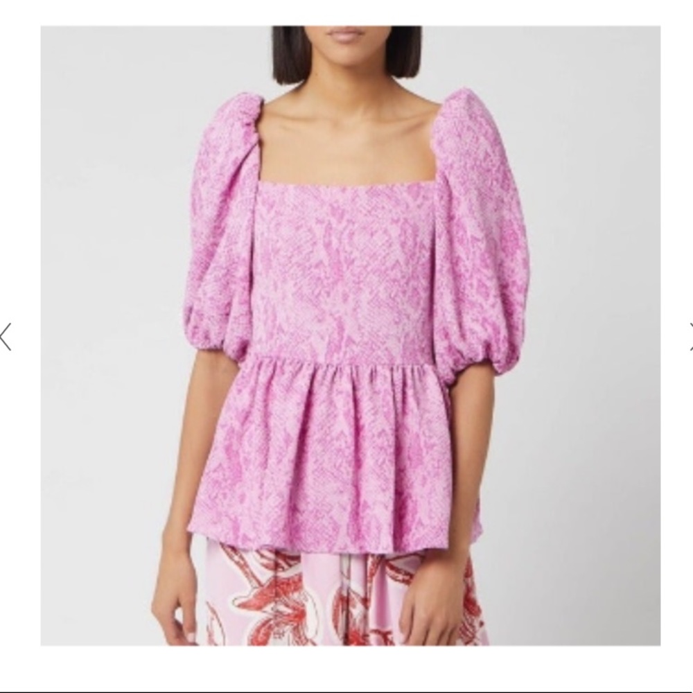 NWT Stine Goya pink peplum top